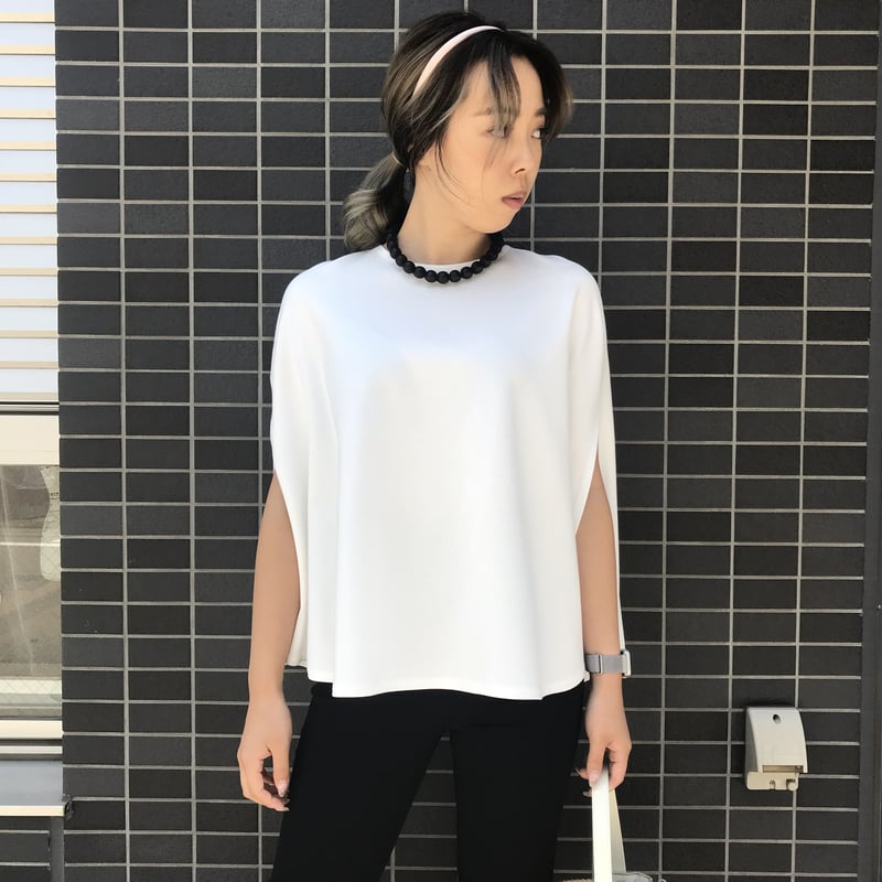 7-116 白ポンチョ フリー（L） | capriciousmie