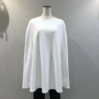 9-049    白　ポンチョ　ロング  フリーＬ