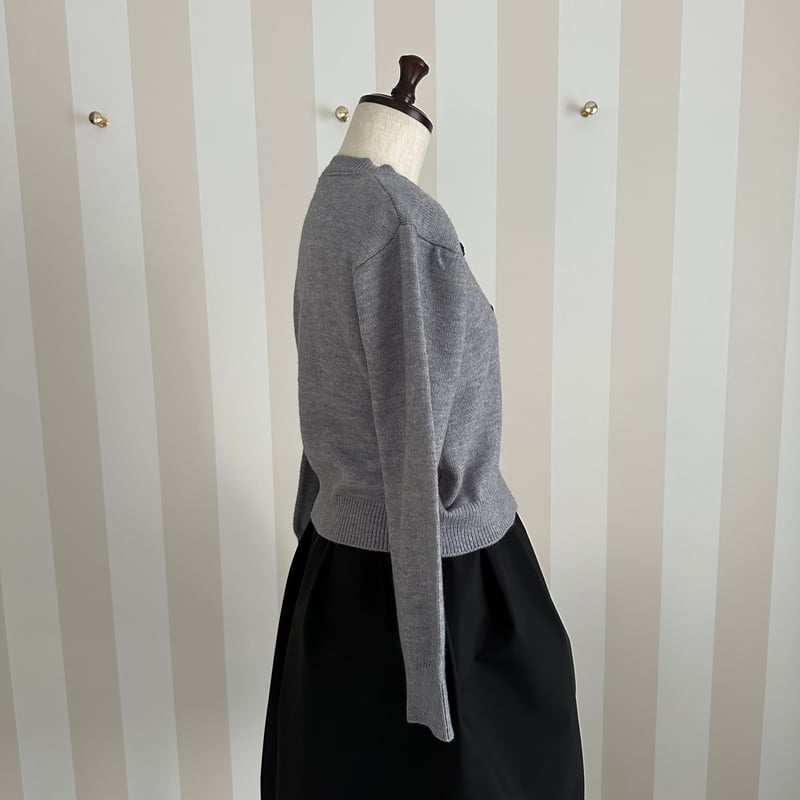 9-122 グレー ハートカーディガン セレクト商品 フリー | capriciousmie