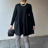 10-113    黒ウール　長袖ドールチュニック　ＳＭ