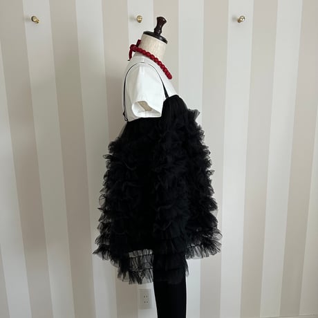 9-030      黒　　チュールチュニック　フリー(Ｍ〜Ｌ)　セレクト商品