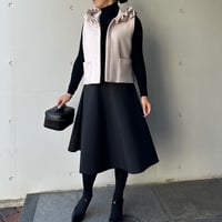 12-009    黒ボンディング　フレアスカート　ファスナー　Ｍ