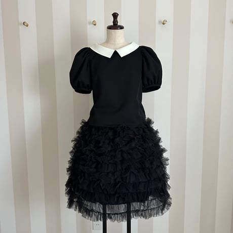 9-030      黒　　チュールチュニック　フリー(Ｍ〜Ｌ)　セレクト商品