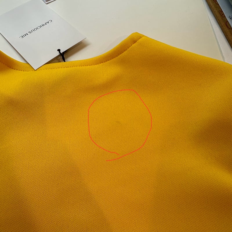 CABanペプラムデザイン 半袖シャツ 黄色 CABanペプラムデザイン 半袖シャツ 黄色