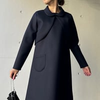 1-101     ミッドナイトウールボンディング　襟付きボレロ　Ｍ