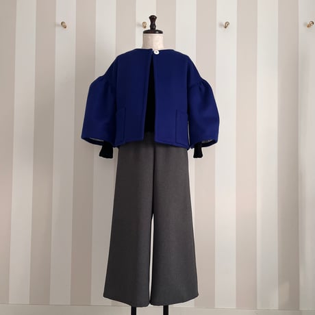 11-067     ロイヤルブルーウール×ドット　ポケットＫＩＲＩ　フリー