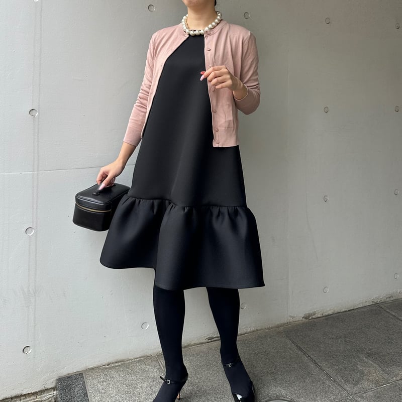 2-006 パールブラック ホイップワンピース L | capriciousmie