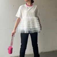 5-002    白　チュールトップス　ＭＬ   セレクト商品