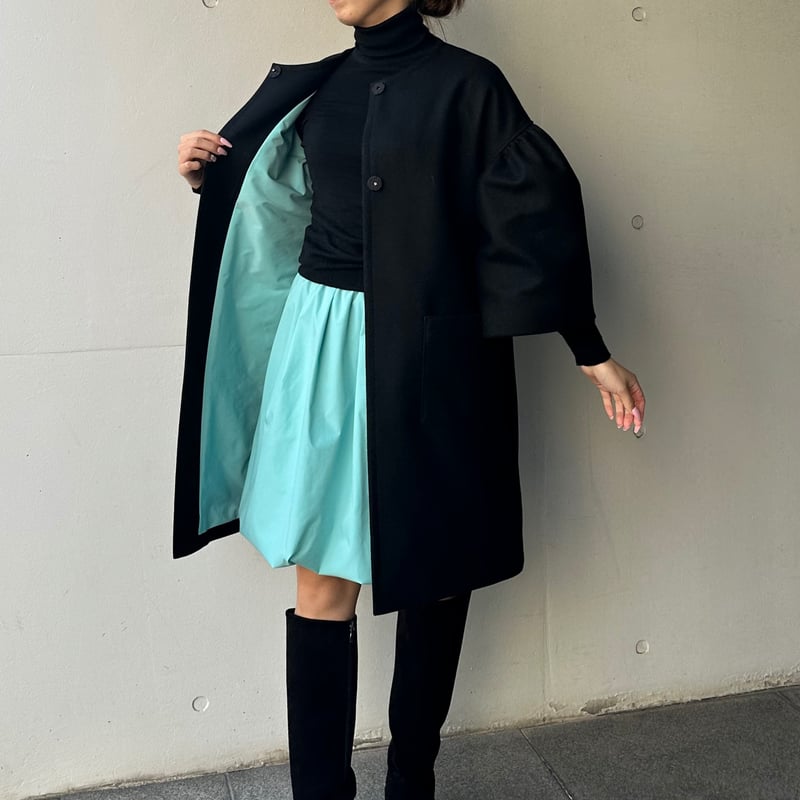 ティファニーブルーコート値下げしました！ブルーグレー ウール100