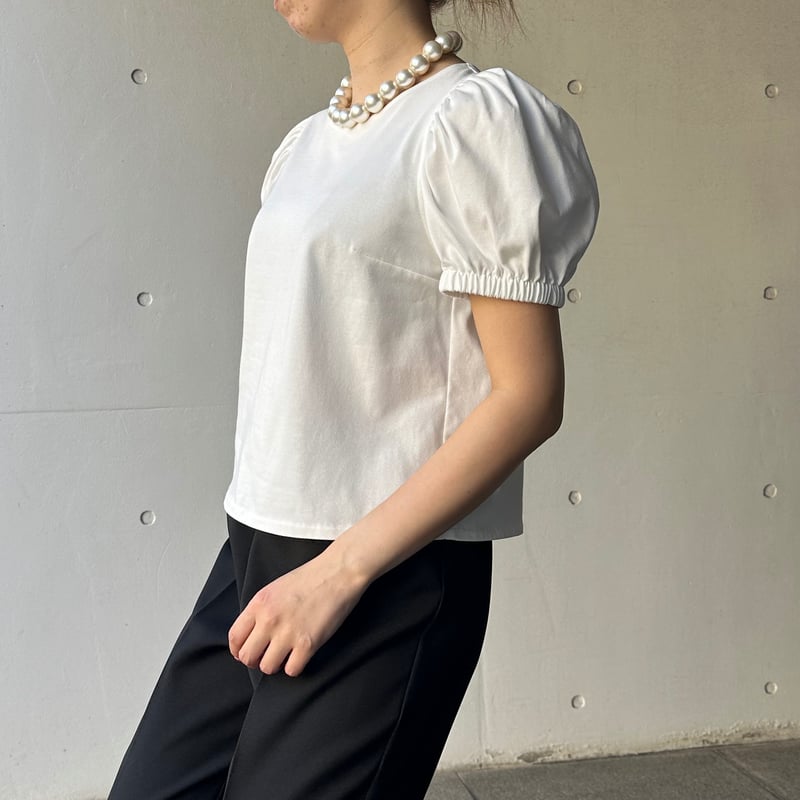 4-105 白 パフトップス M | capriciousmie