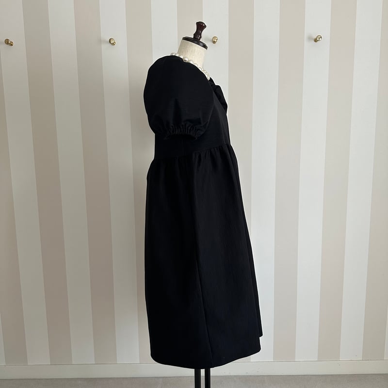 【本日限定26500→25000】 Lake House Romper 5-105 黒杢 半袖TOMOワンピース M | capriciousmie