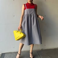 7-125     ギンガム　キャミフリルワンピース　Ｍ