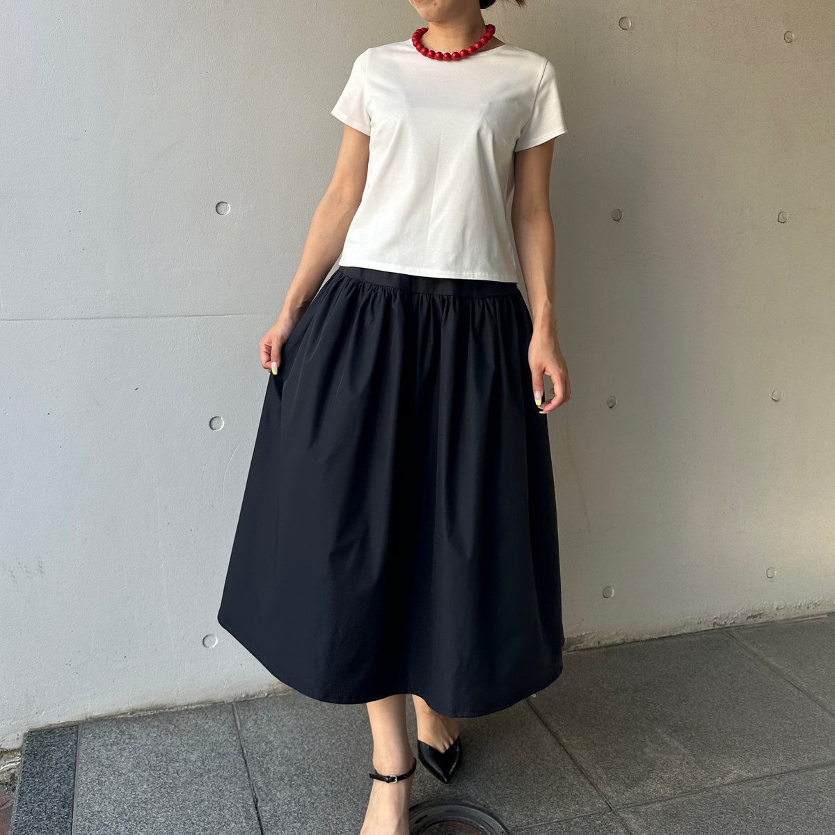 美品　ベイジ　MOYE モイエ　プリーツ　ブラック　ロング　スカート　4 セール】プリーツミディスカート（スカート）｜PAGEBOY（ページ