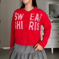 11-054     赤　sweatshirtsセーター　セレクト商品　フリー