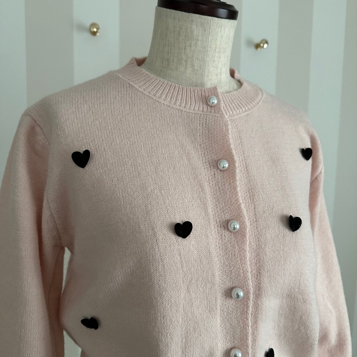 9-121 ピンク ハートカーディガン セレクト商品 フリー | capriciousmie