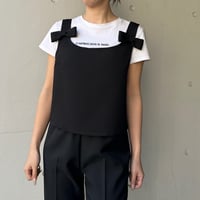 3-147    黒　Ｗリボンベスト　Ｌ