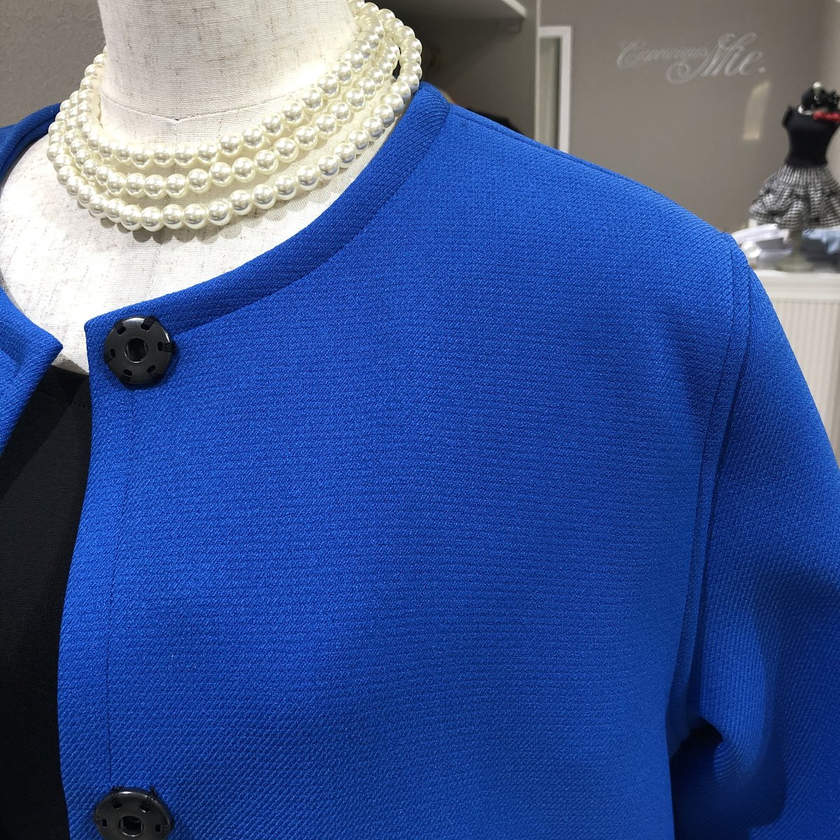 美品　セオリー ロイヤルブルー　コート フリーサイズ ベスジョーヤ VESGIOIA ウールロングコートテーラード襟 （ネイビー