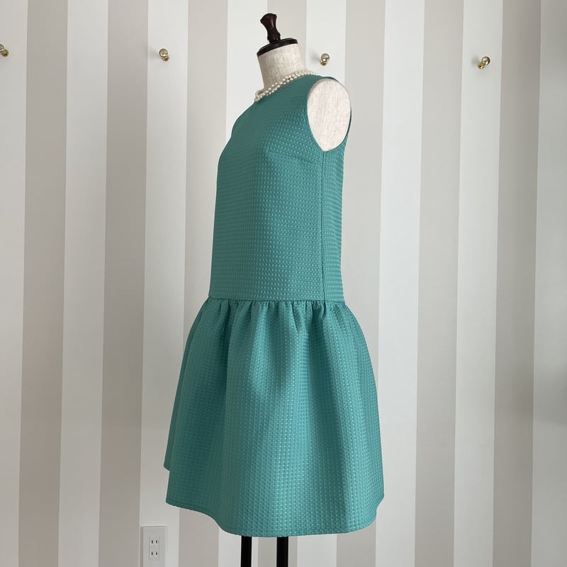 4-189 ティファニーブルー フリルワンピース M | capriciousmie