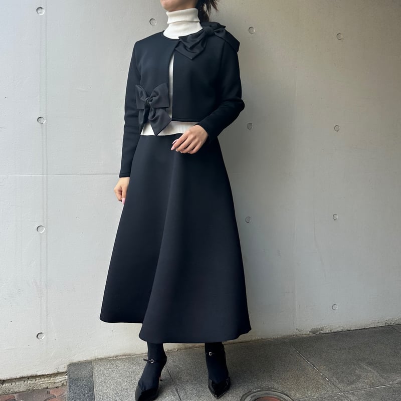 1-135 黒 フレアスカート フリー(M) | capriciousmie