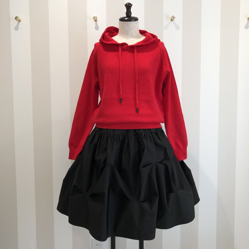 12-187 赤 ニットパーカー ML セレクト商品 | capriciousmie