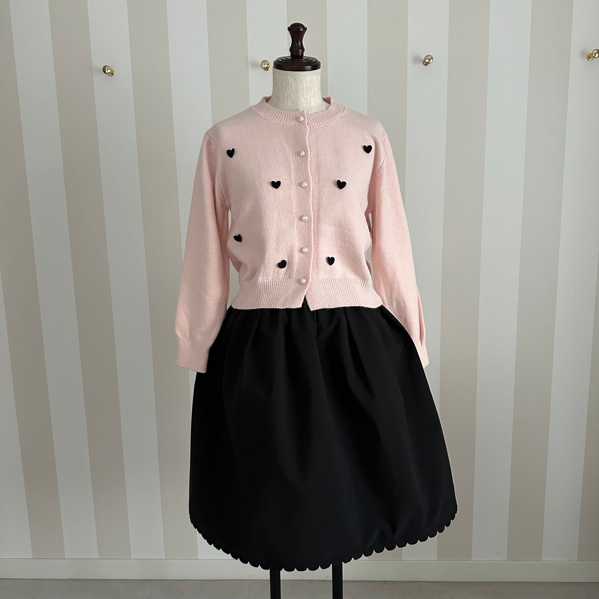 9-121 ピンク ハートカーディガン セレクト商品 フリー | capriciousmie