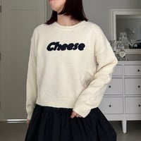 11-166     白　cheeseセーター　セレクト商品　フリー