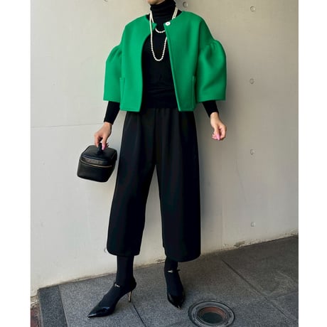 1-114    黒ハニカム　ガウチョパンツ　フリー（Ｌ）
