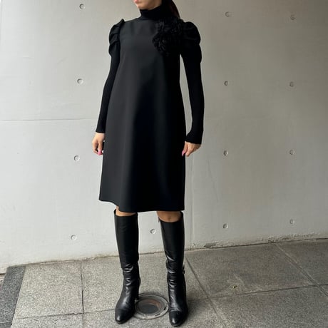 10-014     【Mie +】黒　バラワンピース　ＳＭ