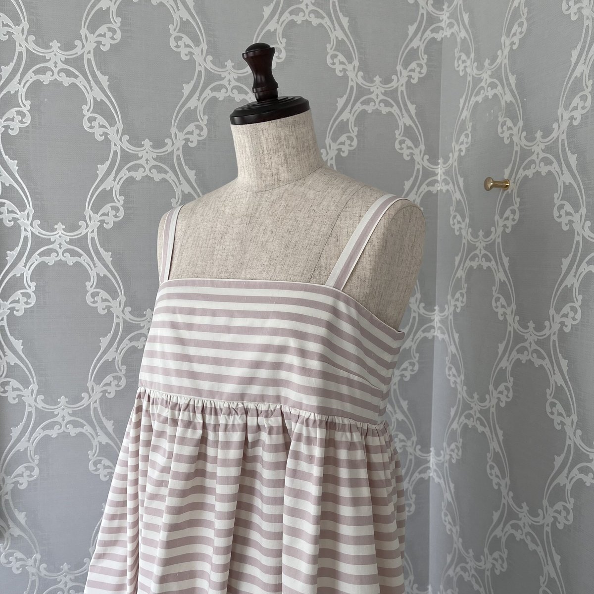 kbt様 ワンピース M白 JANJAM ギャザーワンピース 大きいサイズ レディース 7分袖