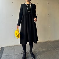 10-116    黒ウール　長袖ドールワンピース　ＳＭ