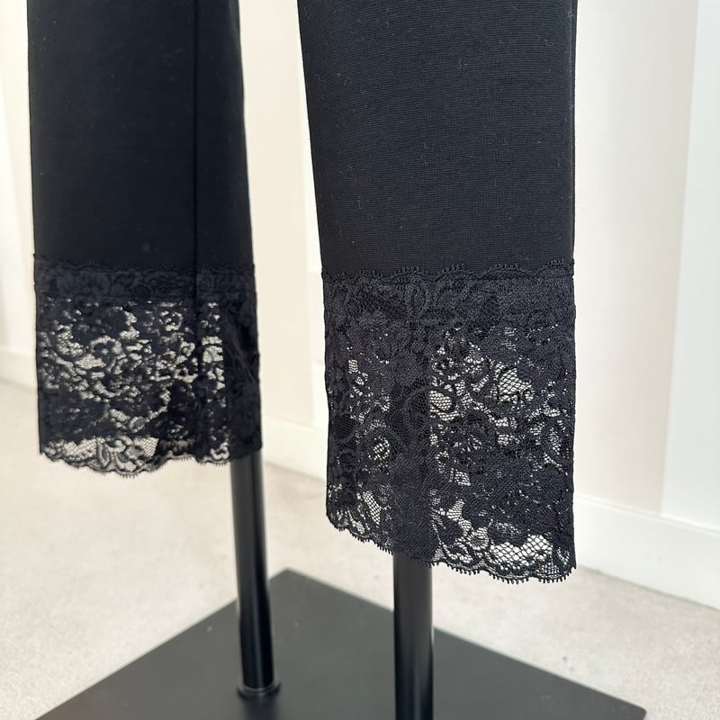 7-164 黒 レースレギンス フリー(M) | capriciousmie