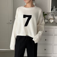 9-124     白　7セーター　セレクト商品　フリー