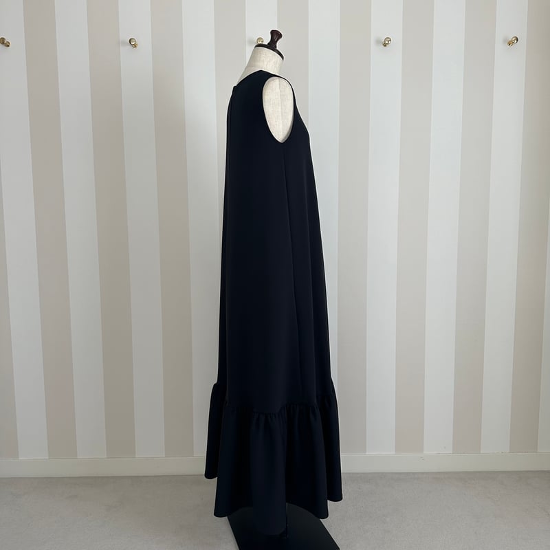 7-018 黒 リボンベルトワンピース M | capriciousmie