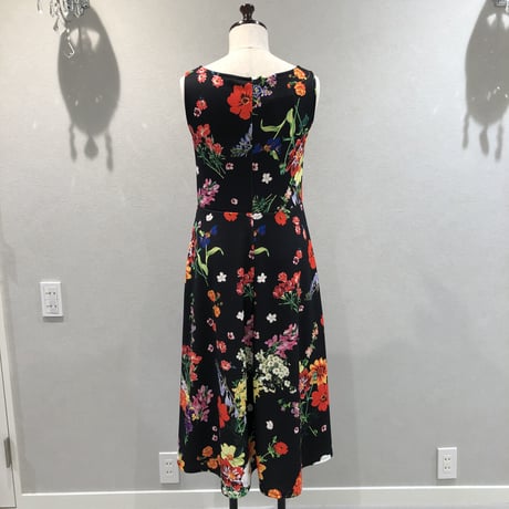 1-039  黒花ニット　MAMIワンピース　ＸＬ