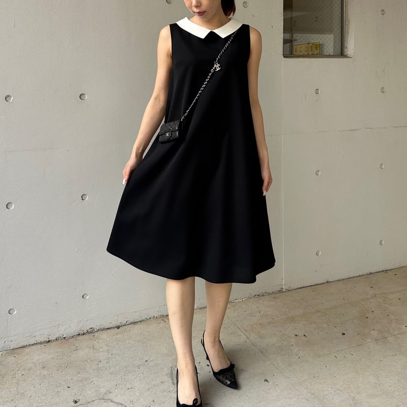 7-050 黒ハニカム MIMIワンピース M | capriciousmie