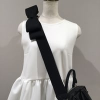 5-111   リボンバッグストラップシルバー金具   94cm