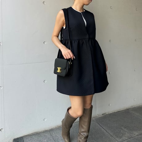 10-070   黒マトラッセ　ジレ　ノッチ　フリー（Ｌ）