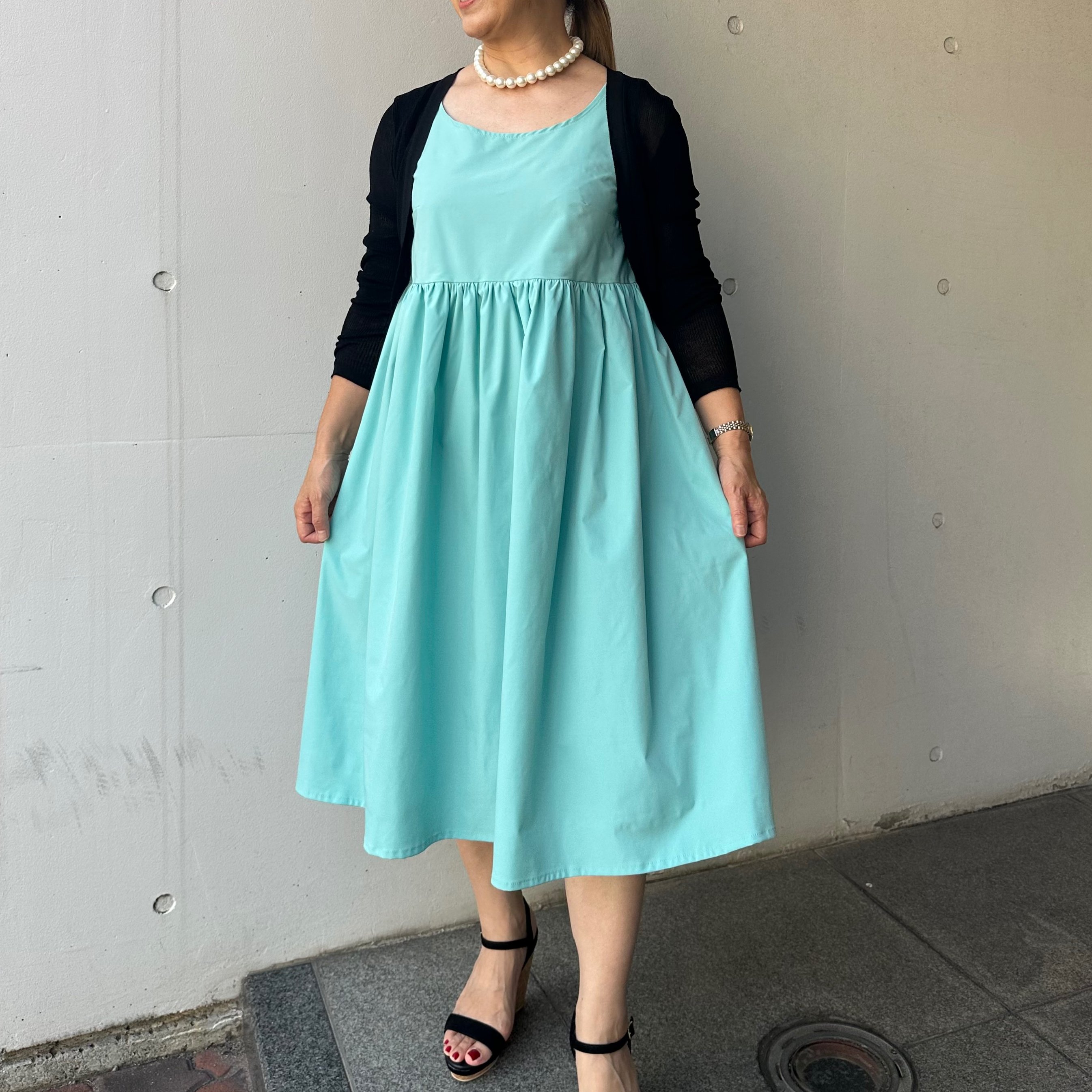 8-090 ティファニーブルー ドールワンピース M | capriciousmie