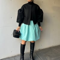 1-049   ティファニーブルー　タックバルーンスカート　フリー(Ｍ)