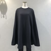 9-038  ブラックネイビー　ポンチョ  ロング　 フリーＭ