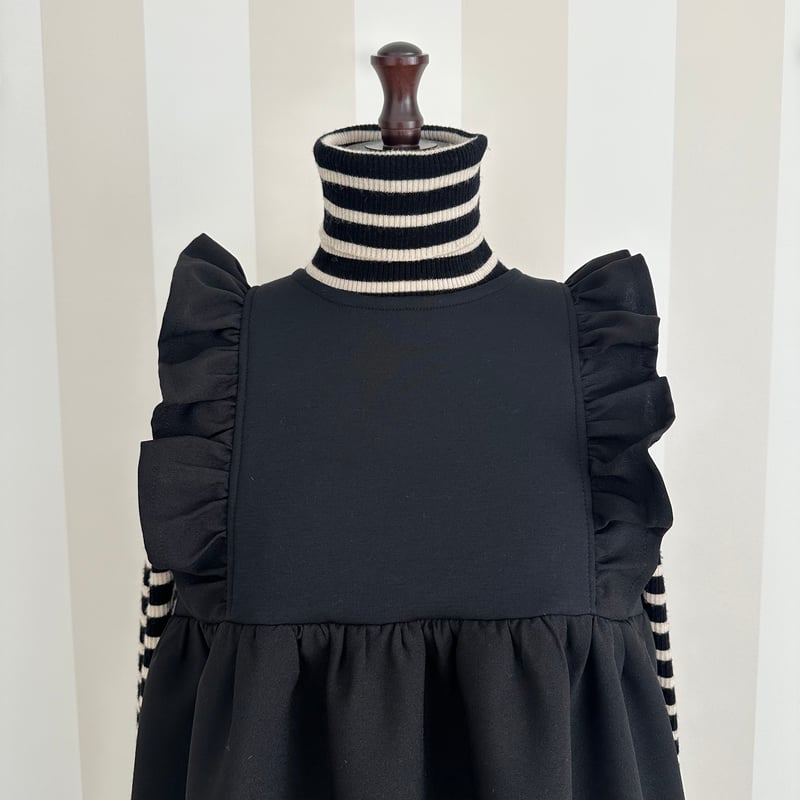M premier black フリルワンピース ダブルクロスギャザー切替フレアワンピース＞はe-shoppingに11/12(土