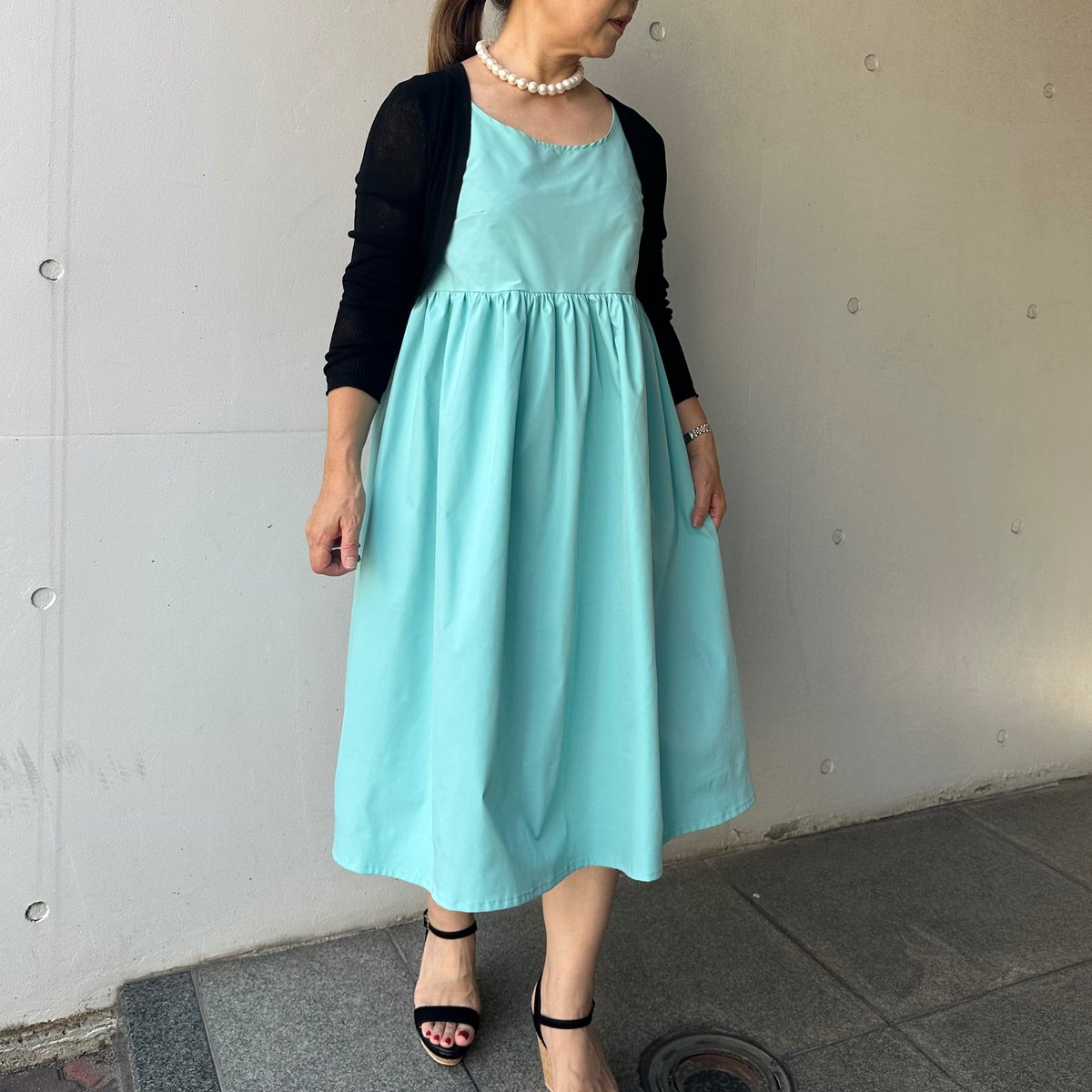 8-090 ティファニーブルー ドールワンピース M | capriciousmie