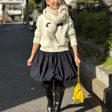 10-108    ネイビー　バルーンスカート　短め　フリー(Ｍ)