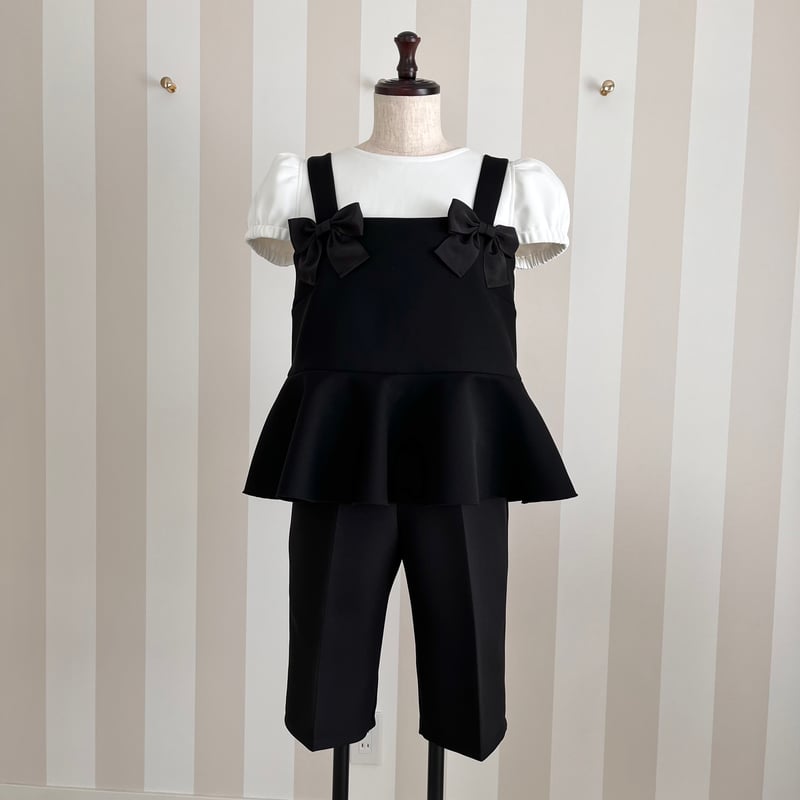 5-156 黒 リボンフリルベスト L | capriciousmie