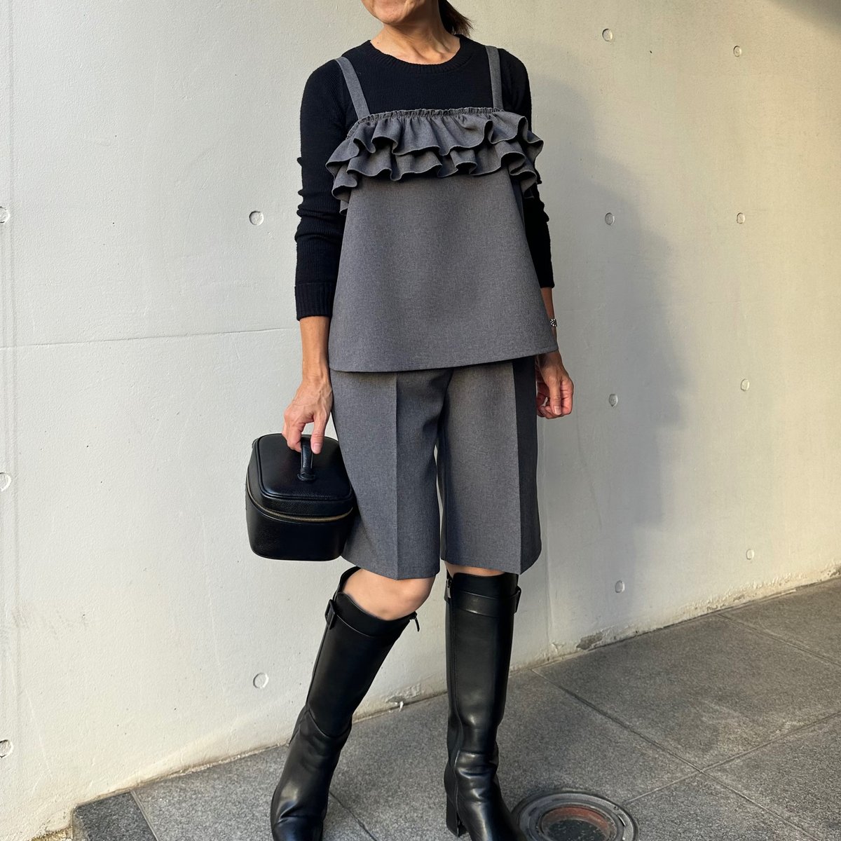 カプリシャスミー capriciousmie サイドリボンバミューダパンツ