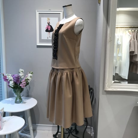 1-021  キャメル×レース　MIN トップス　ML