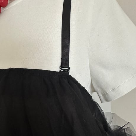 9-030      黒　　チュールチュニック　フリー(Ｍ〜Ｌ)　セレクト商品