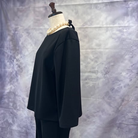 10-070  黒ハニカム　七分トップス　Ｍ　サンプル