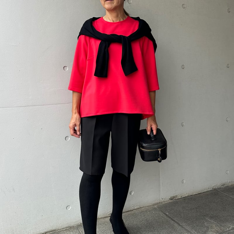 1-111 黒 バミューダパンツ フリー（L） | capriciousmie