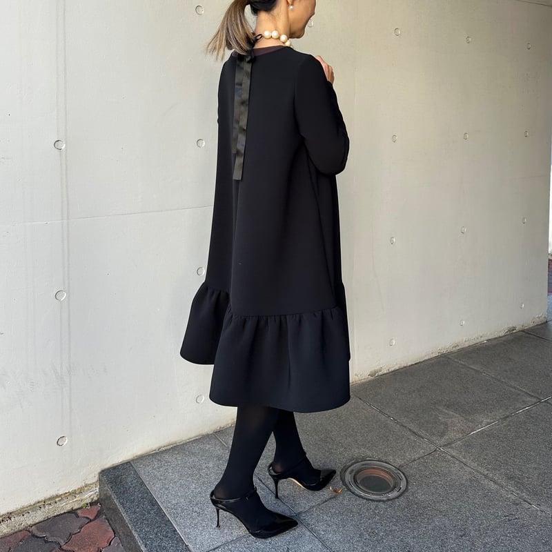 Paul Smith 黒 ボタンアップワンピース 12-021 黒 長袖ホイップワンピース M | capriciousmie